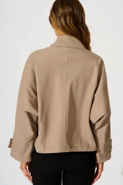 Discount Olympia Jacket in Mocha Outerwear|Outerwear