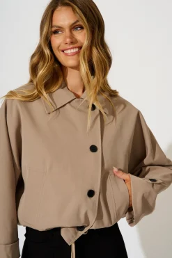 Discount Olympia Jacket in Mocha Outerwear|Outerwear