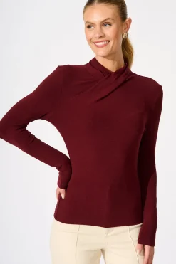 Fashion Oxford Top in Wine Tops|Workwear