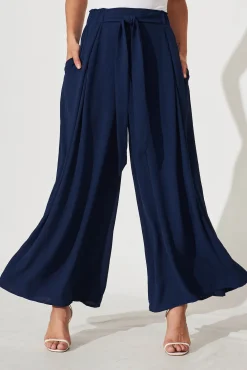 Outlet Page Pants In Navy Bottoms|Pants