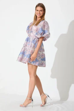 Hot Paris Dreamer Dress In Silver With Pink And Lilac Organza Dresses|Party