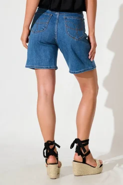 Discount Payette Shorts in Mid Blue Denim Bottoms|Denim