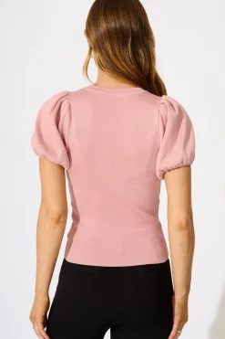 New Perfect Harmony Knit Top in Pink Tops