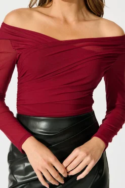 Clearance PRE ORDER Maybe Tomorrow Top in Wine Tops|Party & Occasion