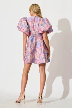 New PRE ORDER Paris Dreamer Dress in Lilac and Pink Metallic Jacquard Dresses|Party