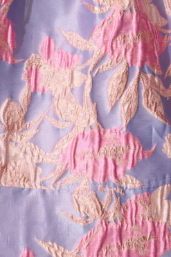 New PRE ORDER Paris Dreamer Dress in Lilac and Pink Metallic Jacquard Dresses|Party