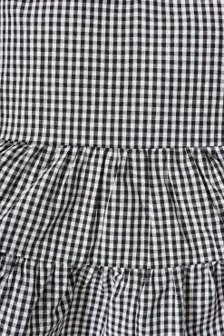 New PRE ORDER Talena Top In Black And White Gingham Cotton Tops|Casual