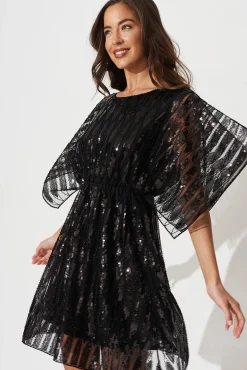 Fashion Prosecco Sequin Dress in Black Dresses|Party