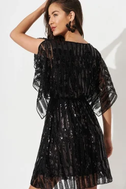 Fashion Prosecco Sequin Dress in Black Dresses|Party