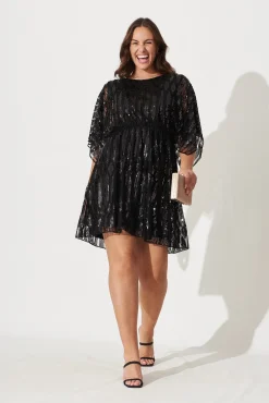 Fashion Prosecco Sequin Dress in Black Dresses|Party