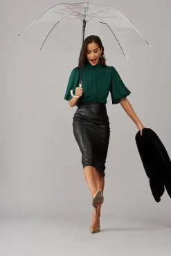 Outlet Prudence Shirt In Emerald Green Tops|Workwear