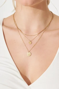 New Raindrops Layered Necklace In Gold Jewellery|Engagement Party