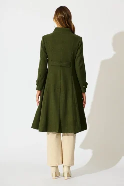 Clearance Ramona Coat in Khaki Outerwear|Outerwear