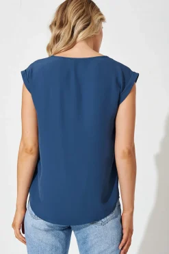 New Rejina Top In Blue Tops|Workwear