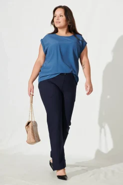 New Rejina Top In Blue Tops|Workwear