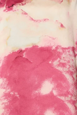 New Rejina Top in Magenta Watercolour Satin Tops|Workwear