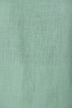 Sale Rejina Top In Pale Green Linen Blend Tops
