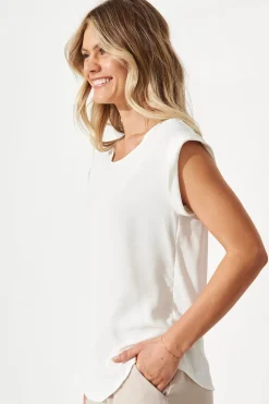 Sale Rejina Top In White Tops|Workwear