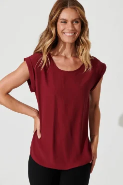 Hot Rejina Top In Wine Tops|Workwear