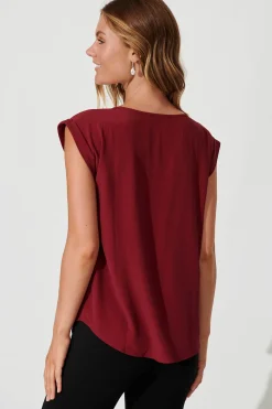 Hot Rejina Top In Wine Tops|Workwear