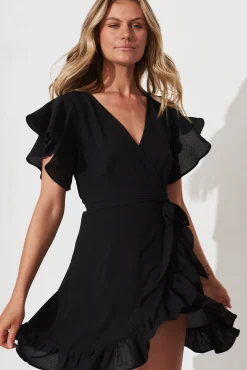 Sale Relic Wrap Dress In Black Dresses|Casual
