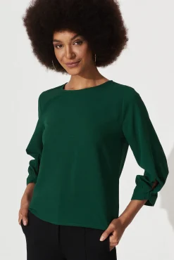 Outlet Rhiah Top in Emerald Tops|Casual