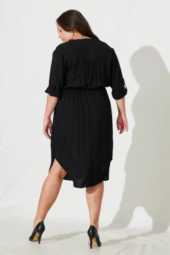 Fashion Rival Zip Dress In Black Dresses|Workwear