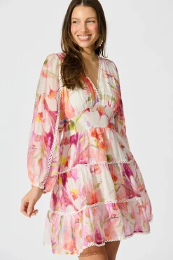Best Riverstone Dress in White with Multi Floral Dresses|Party