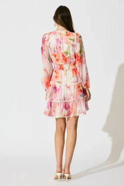 Best Riverstone Dress in White with Multi Floral Dresses|Party
