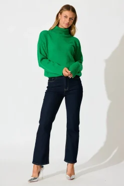 Hot Rochelle Knit In Green Wool Blend Knitwear|Knitwear