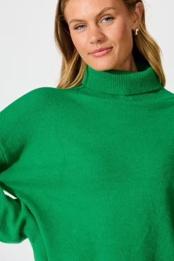 Hot Rochelle Knit In Green Wool Blend Knitwear|Knitwear