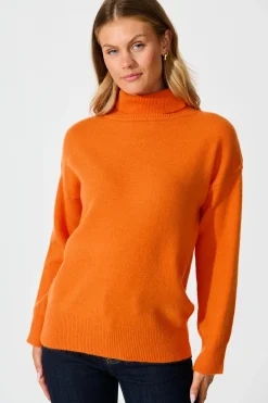 Discount Rochelle Knit In Tangerine Wool Blend Knitwear|Knitwear