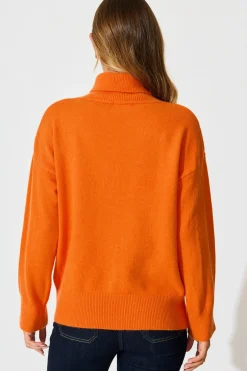 Discount Rochelle Knit In Tangerine Wool Blend Knitwear|Knitwear