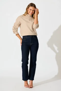 Fashion Rochelle Knit In Taupe Wool Blend Knitwear|Knitwear