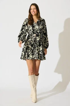 Online Roseabella Dress in Black and White Print Dresses|Party