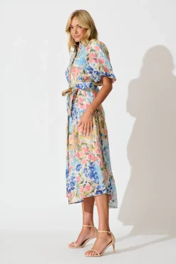Best Rosina Maxi Shirt Dress in Vintage Floral Print Dresses|Party