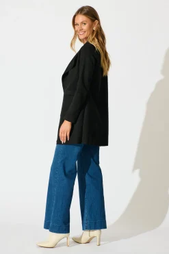 Online Rowan Jacket in Black Suedette Outerwear|Outerwear