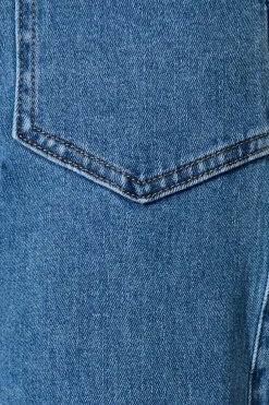 Hot Roxana High Rise Wide Leg Jean in Mid Blue Denim Bottoms|Denim