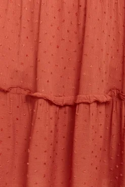 Online Sangria Dress in Dusty Rose Swiss Dot Dresses|Casual