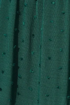 Fashion Sangria Dress In Emerald Green Swiss Dot Dresses|Casual
