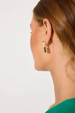 Outlet Selma Drop Earrings In Blue And Green Diamante Jewellery|Wedding Accessories