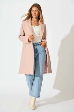Sale Shaniya Coat in Blush Outerwear|Outerwear