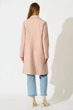 Sale Shaniya Coat in Blush Outerwear|Outerwear
