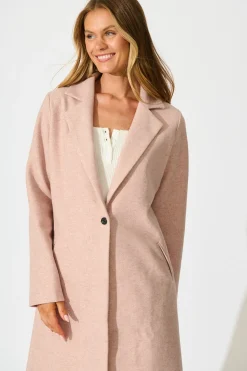Sale Shaniya Coat in Blush Outerwear|Outerwear