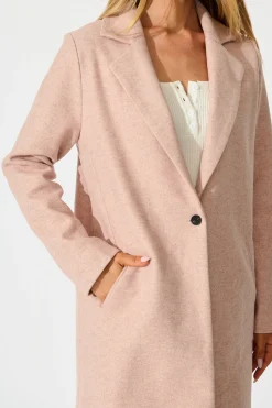 Sale Shaniya Coat in Blush Outerwear|Outerwear