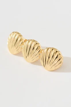 Online Shelly Barrette Hair Clip in Gold Hair Accessories