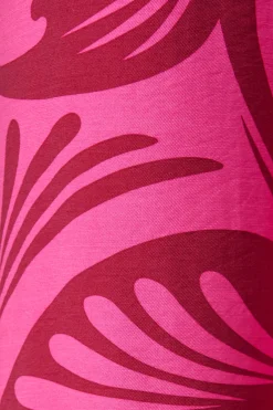 Clearance Sherene Pant in Pink with Wine Print Bottoms