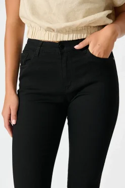 New Siren High Rise Skinny Jean in Black Denim Bottoms|Denim