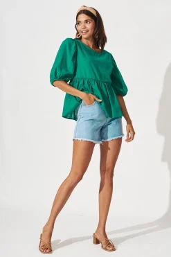 Outlet Stacy Top In Green Tops|Casual