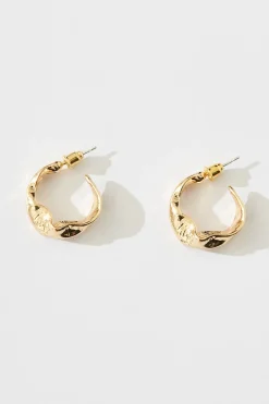 Clearance Stare Hoop Earrings In Gold Jewellery|Engagement Party